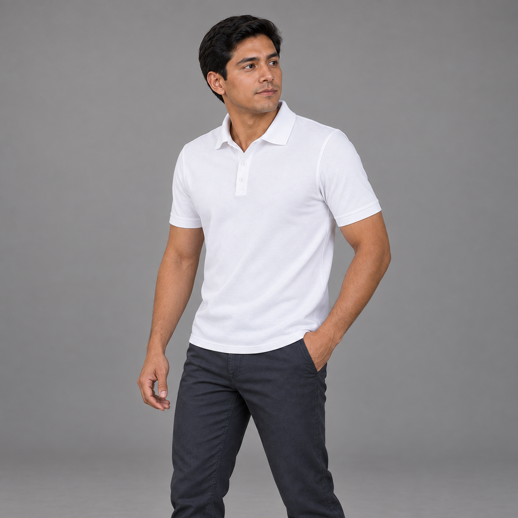 Camisetas polo para hombre detalle